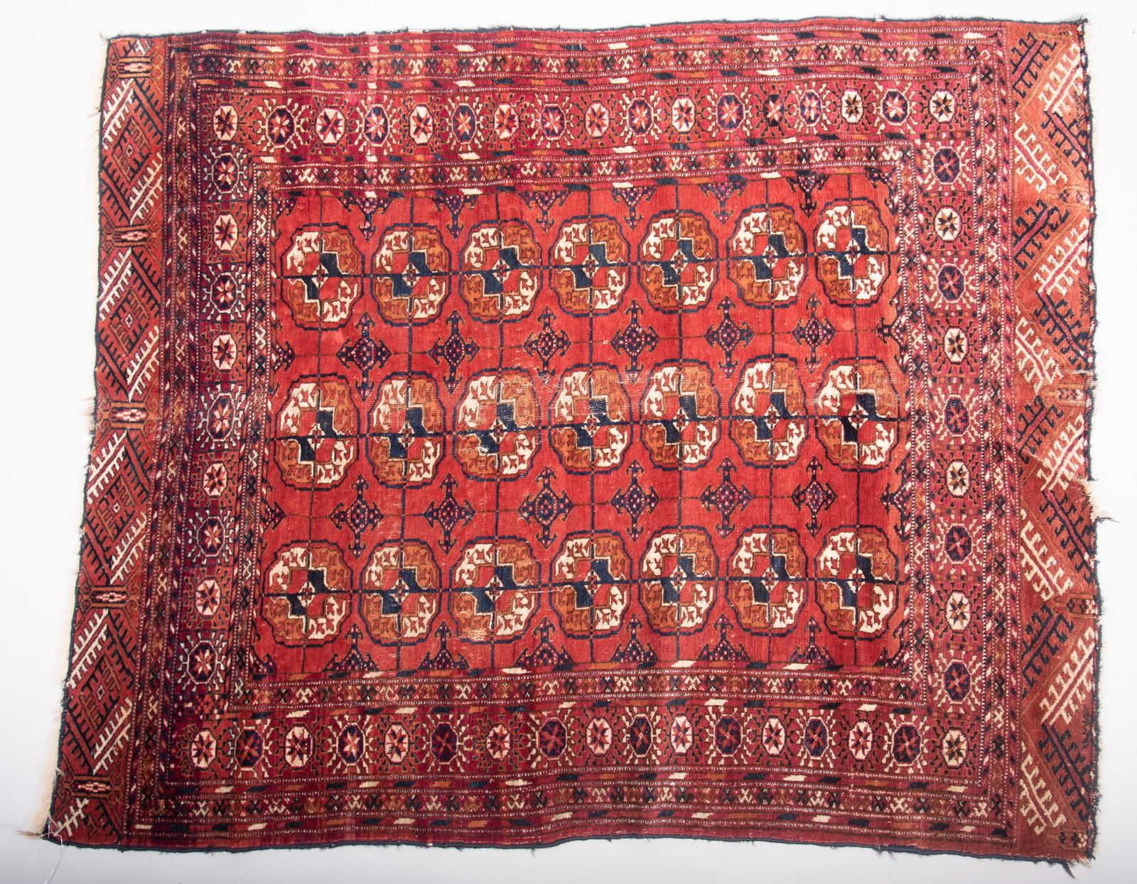 Semi Antique Bokhara Throw Rug (1 of 3)