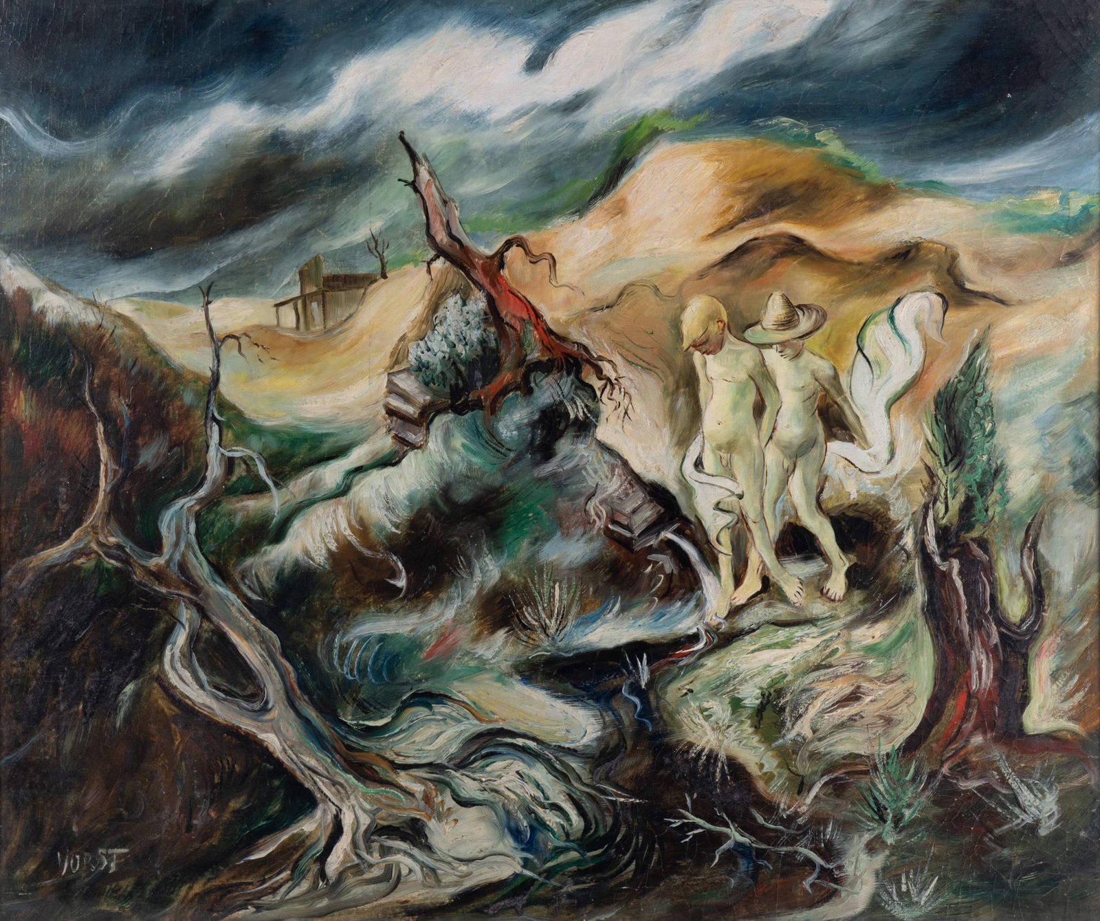Joseph Vorst, Missouri (1897-1947), Ghost Figures, oil on canvas (1 of 6)