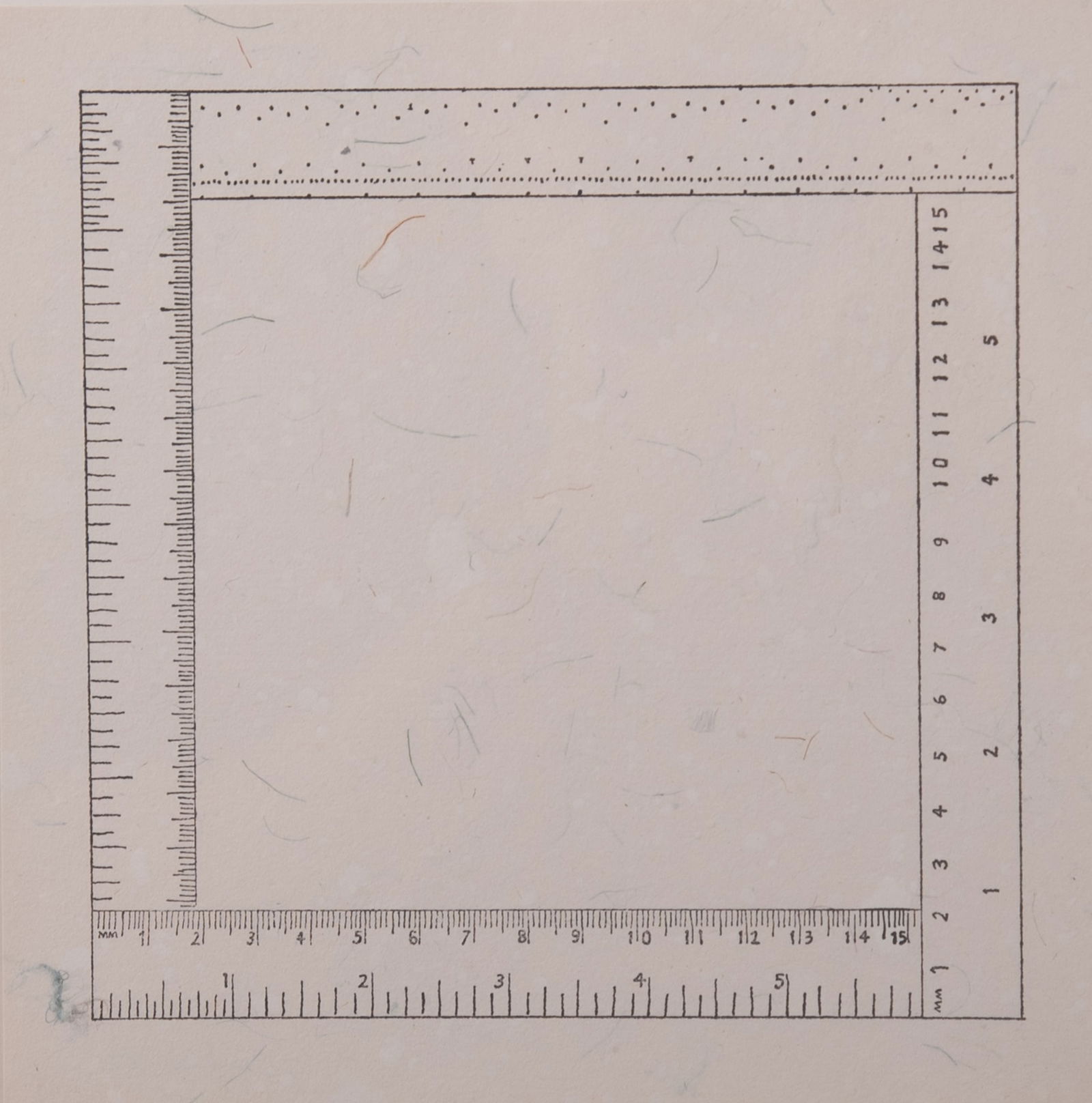 Sylvia Plimack Mangold, American (b. 1938), Six Inches Four Ways, 1976, from Rubber Stamp Portfolio, (1 of 5)