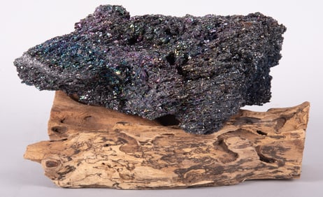 Moissanite Specimen with Wood Stand