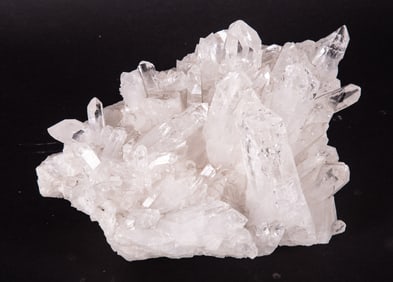 Large Natural Quartz Cluster on Birch Wood Sheet