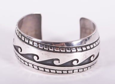 Native American Sterling Cuff Bracelet