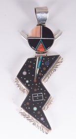 Inlaid Shooting Star Pendant by Melvin Cleveland