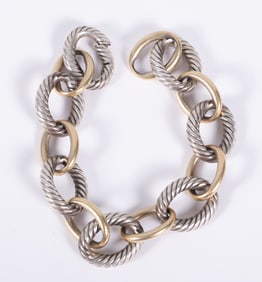 David Yurman Sterling/18k Link Bracelet