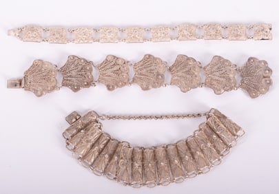 Vintage Silver Filigree Bracelets