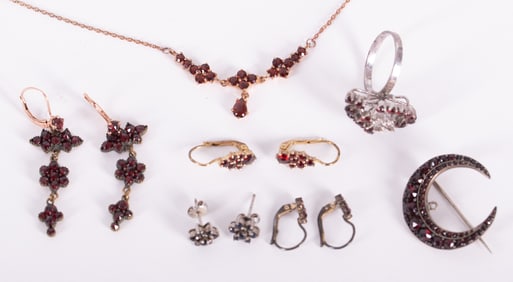 Collection of Garnet Jewelry