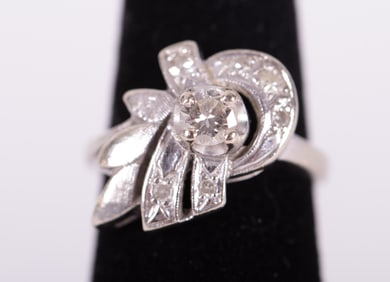Vintage Platinum Diamond Ring