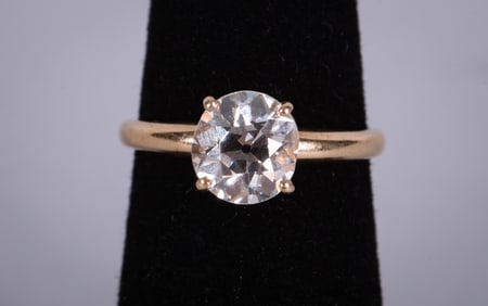 14K Yellow Gold 1.5 Carats Diamond Solitaire Ring