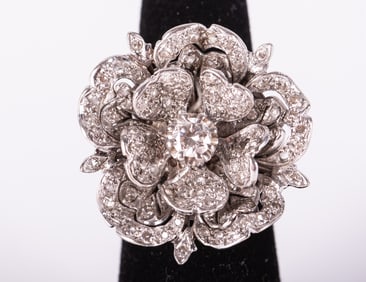 14K White Gold Diamond Ring