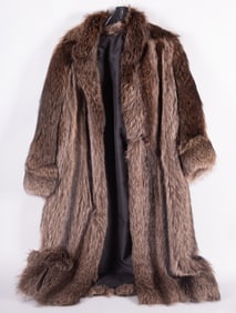 Ladies Full Length Raccoon Coat Designed by Christian Dior, Circa 1990's