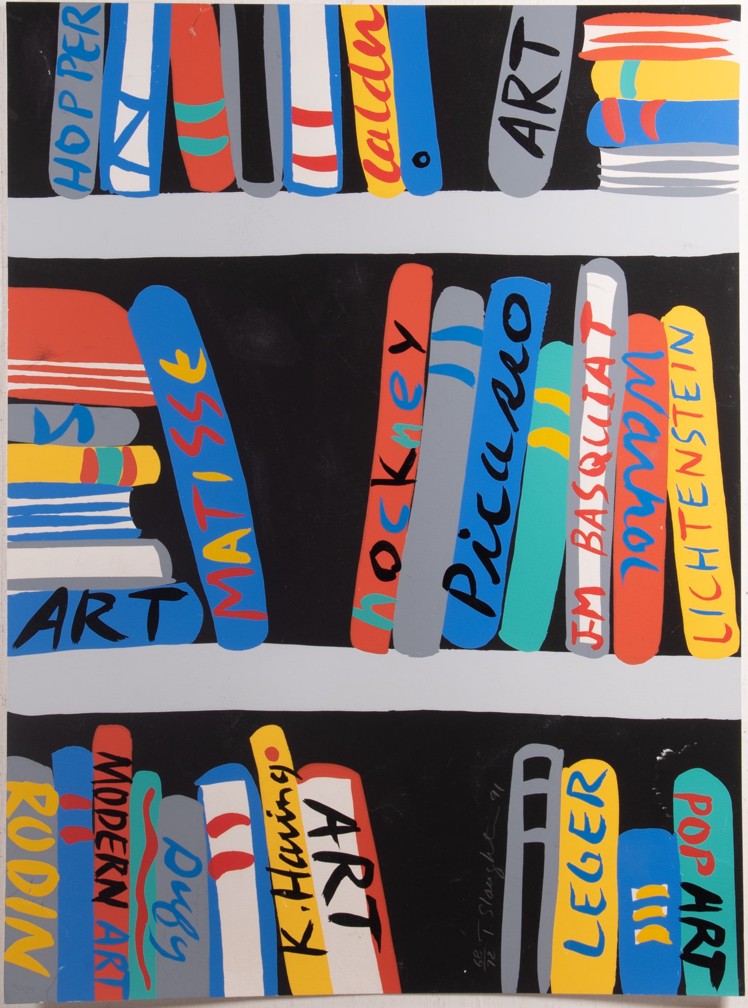 Tom Slaughter, American (1955-2014), From: Books, 1991, screenprint, ed. 68/72 (1 of 3)