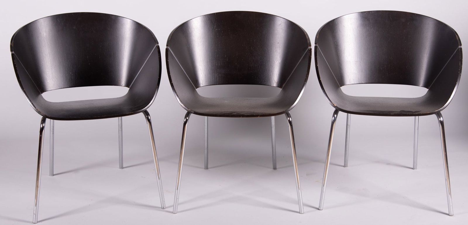 Set of Six Wolfgang Mezger for Davis Furniture Lipse Chairs: Set of Six Wolfgang Mezger for Davis Furniture Lipse Chairs curved bentwood chairs, stackable