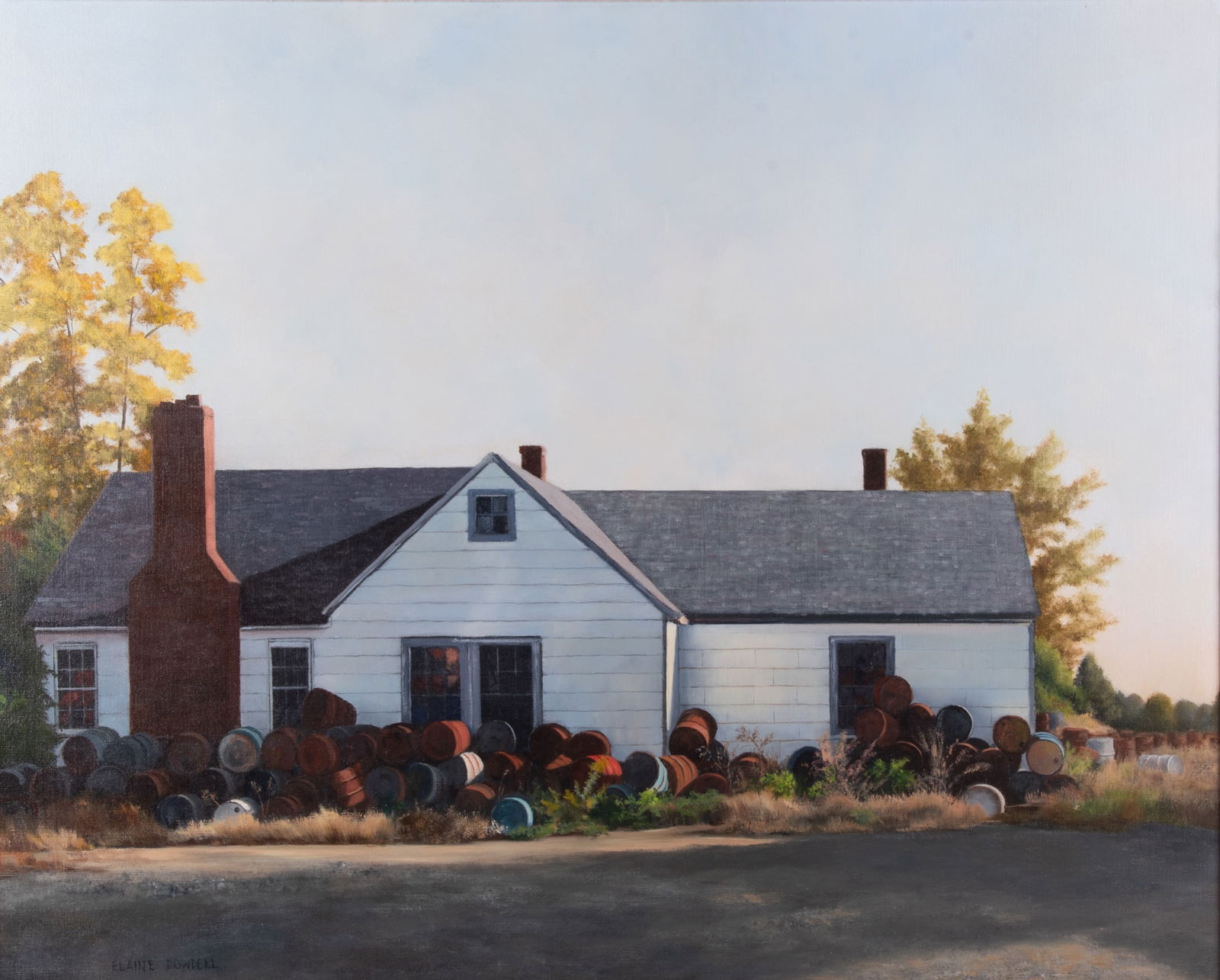 Elaine Day Dowdell, North Carolina (1931-2014), Oil Drums, oil on canvas (1 of 5)