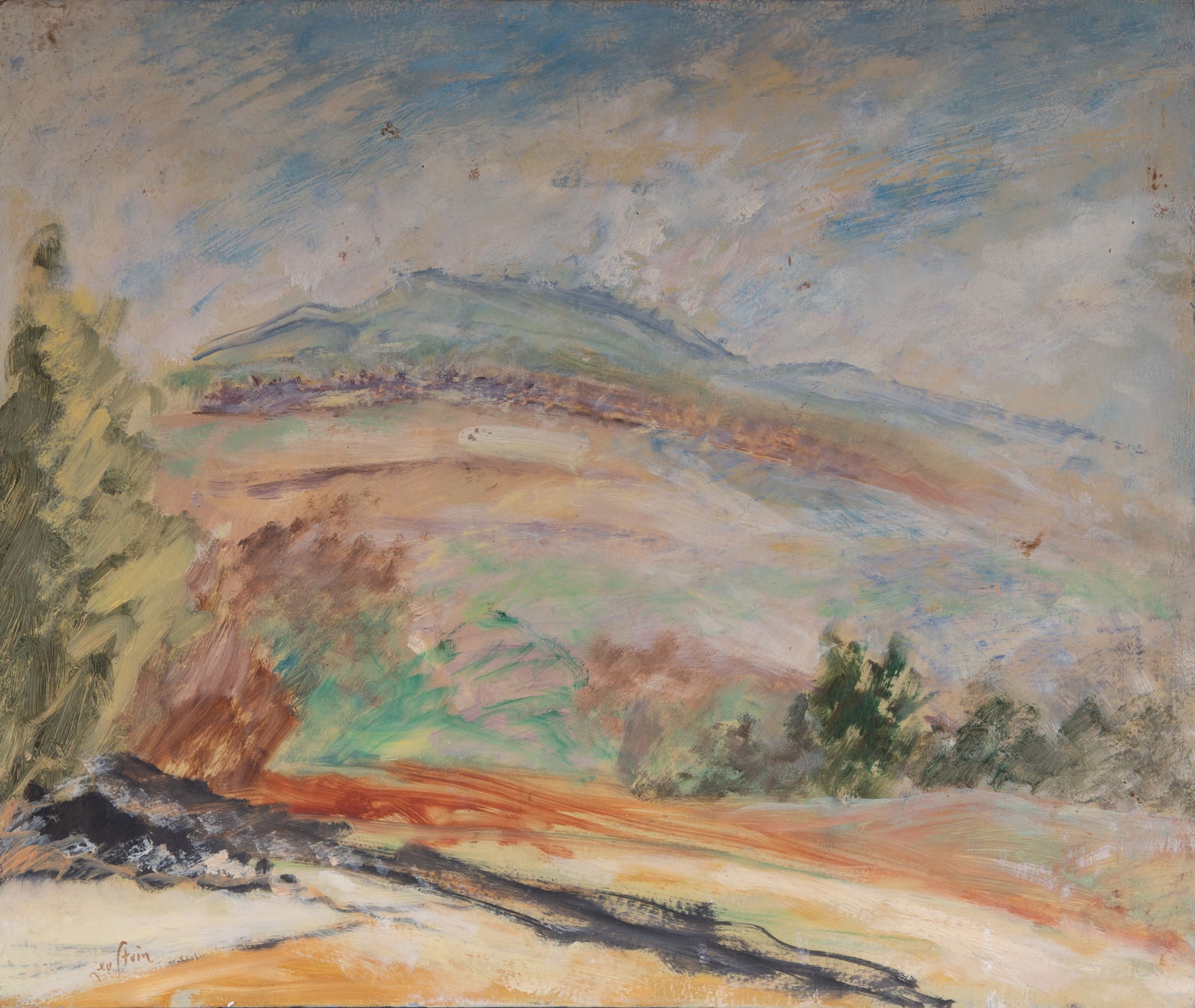 Leo Stein, Italy, France (1872-1947), Untitled, oil on board: Leo SteinItaly, France, (1872-1947)Untitledoil on boardsigned lower left, unframed.Private Collection, BaltimoreStephen Mazoh, Rhinebeck, NY18 1/8 x 21 5/8 inches