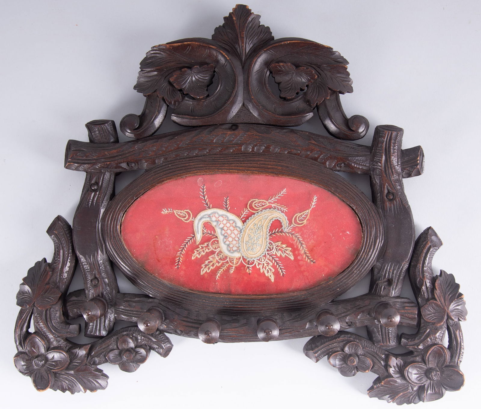 19th Century German Black Forest Wall Plaque/Coat Rack (1 of 4)