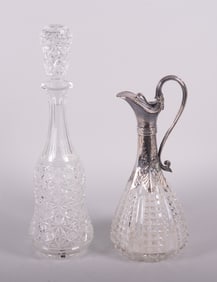 Two Vintage Cut Crystal Decanters