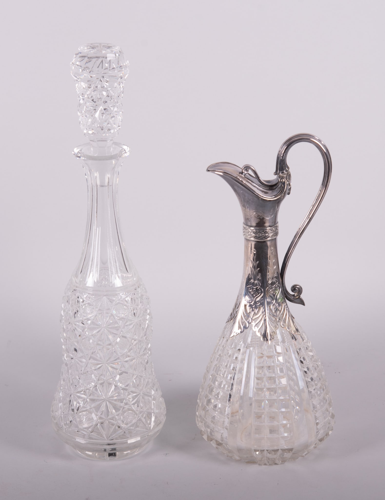 Two Vintage Cut Crystal Decanters (1 of 4)