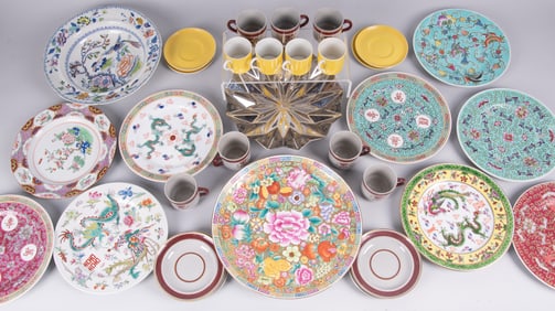 A Grouping of Continental and Asian Tableware