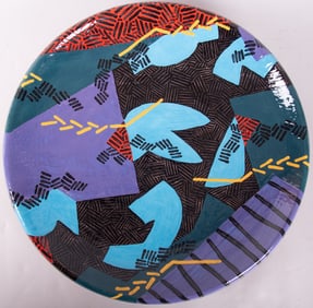 John M. Donoghue, American 1952-2004, #6910, 2004, glazed ceramic charger