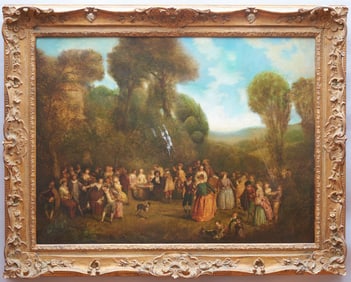 Follower of Jean-Antoine Watteau, France, The Netherlands (1684-1721), L?Accordee de Village, oil on