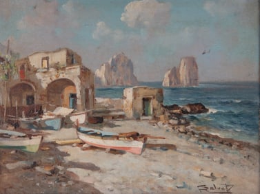 Galvat, Continental 20th Century, Mediterranean Coast, oil on board