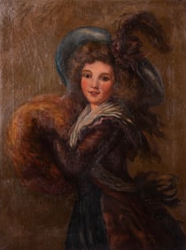 After Vigee LeBrun, Portrait of Madame Mole Raymond, oil on canvas
