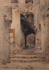 Mariano de Franceschi, (1849-1896), Untitled, water color on paper