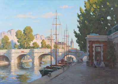 Alexander Alexandrovsky, Russian (B. 1951), Seine Embankment, 2010, oil on canvas