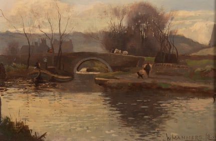 William Manners, England (1860-1930), Near Ipswich (1884), oil on board