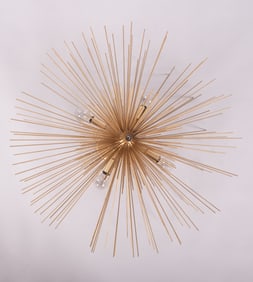 Mid-Century Modern Brass Sputnik Chandelier