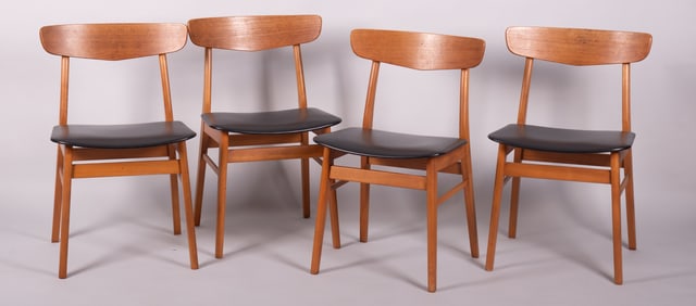 Set of Four Hans Wegner Side Chairs, Circa 1960s