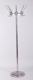 Large Art Deco Style Chromed Coat Rack