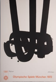 Pierre Soulages, French 1919-2022, Edition Olympic 1972, screenprint ed 74/200
