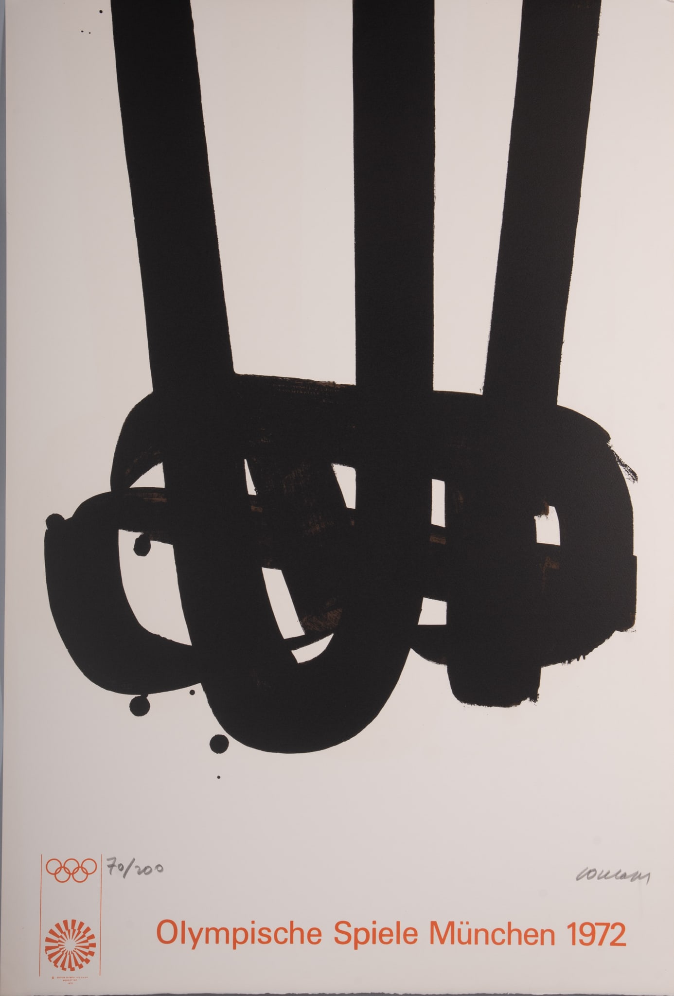 Pierre Soulages, French 1919-2022, Edition Olympic 1972, screenprint ed 74/200 (1 of 4)