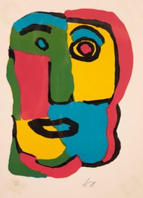Karel Appel, Dutch (1921-2006), Untitled (Face), color lithograph, ed. 282/300