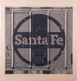 Robert Cottingham, Connecticut, New York (b. 1935), Santa Fe II, 1989, woodcut in colors, working