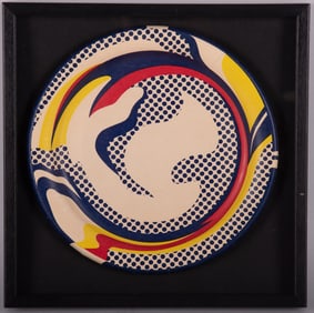 Roy Lichtenstein, American (1923-1997), Paper Plate, 1969, screenprint on paper plate