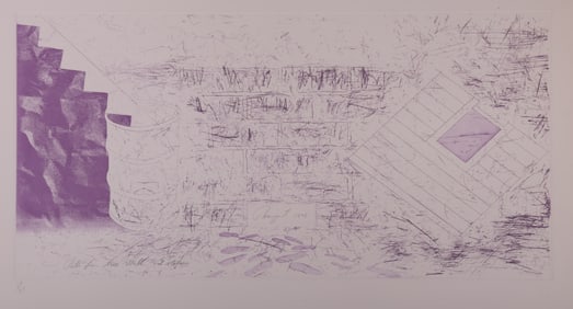 James Rosenquist, American (1933-2017), Path From the Wall, 2nd State, 1978, color etching, ed.