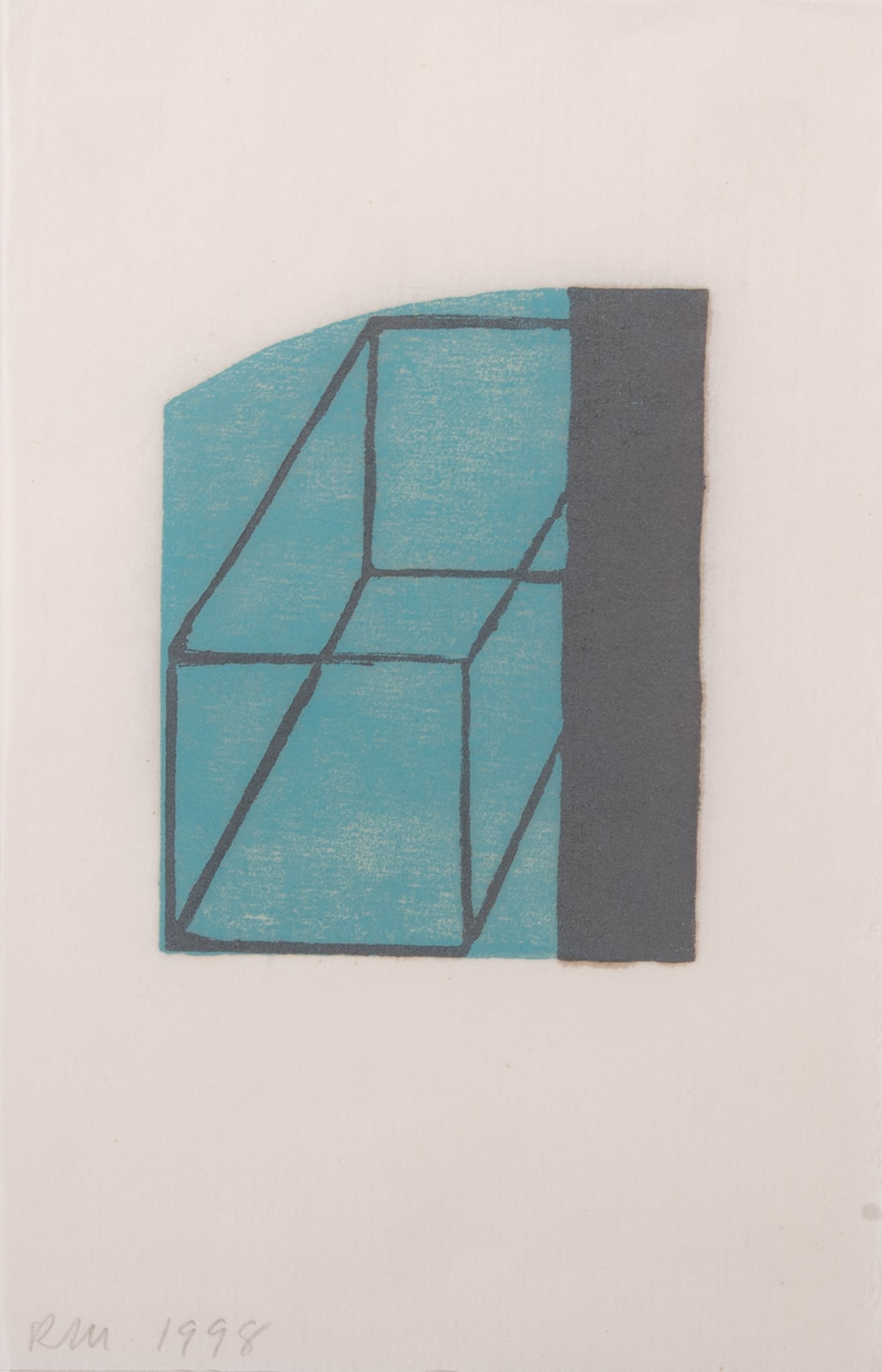 Robert Peter Mangold, American (b. 1937), Untitled, 1998, woodcut (1 of 4)