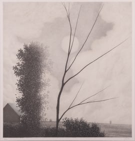 Robert Kipness, American 1931-, Ohio Night, lithograph ed 58/120