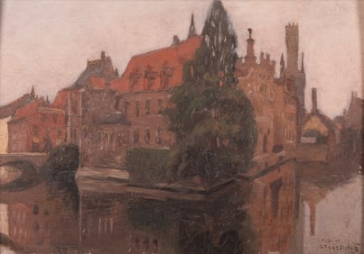 Channel Pickering Townsley, American (1867-1921), La Quai Rosaire, oil on panel