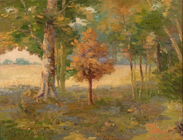 Emily B. Summa, Missouri / Germany (b. 1875), Impressionistic Landscape, oil on canvas
