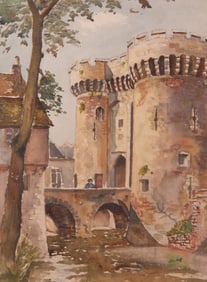 Wallace Herndon Smith, American 1901-1990, Castle Keep, watercolor on paper