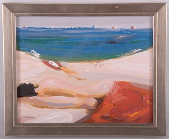 Frederick E. Conway, Missouri, Paris (1900-1973), Abstract Beach Scene