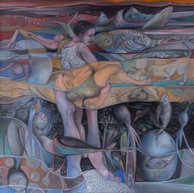 Linda Horsley, St. Louis 20th-21st Century, Water Support, oil on canvas
