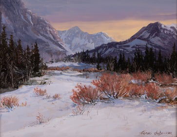 Thomas A. DeDecker, American (b. 1951), Tranquil Winter's Day (2022), oil on masonite