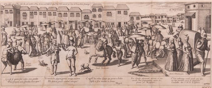 Johannes van Doetecum, The Netherlands (1530-1605), Village Scene, engraving