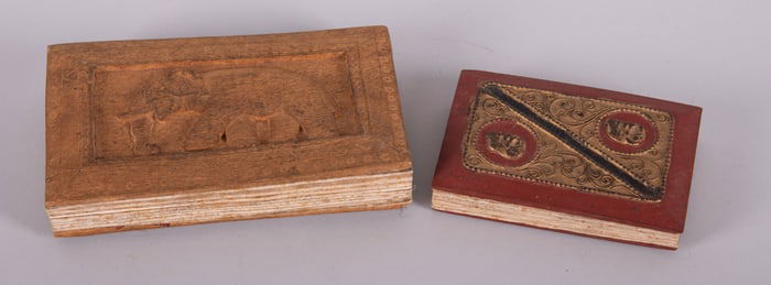 Two Vintage Burmese Tattoo Parabaik Books