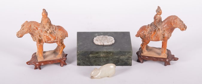 A Grouping of Vintage Chinese Decorative Table Pieces