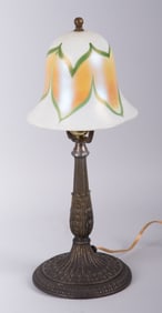 An Art Nouveau Style Art Glass Table Lamp